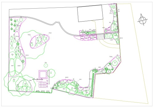 Návrh zahrady může vypadat třeba takto (projekt od Aleš Bula a Jaroslav Růžička - Zahrady Bula).